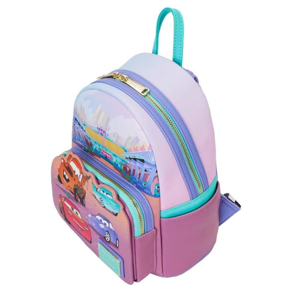 Loungefly Disney Pixar Cars Flo's Diner Mini Backpack Amazon Exclusive NWT - Picture 5 of 8